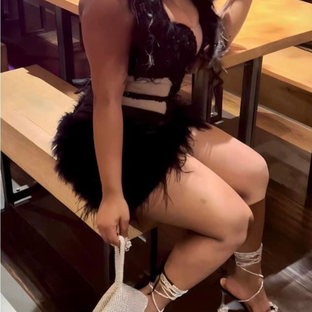 feather sequin dress birthday